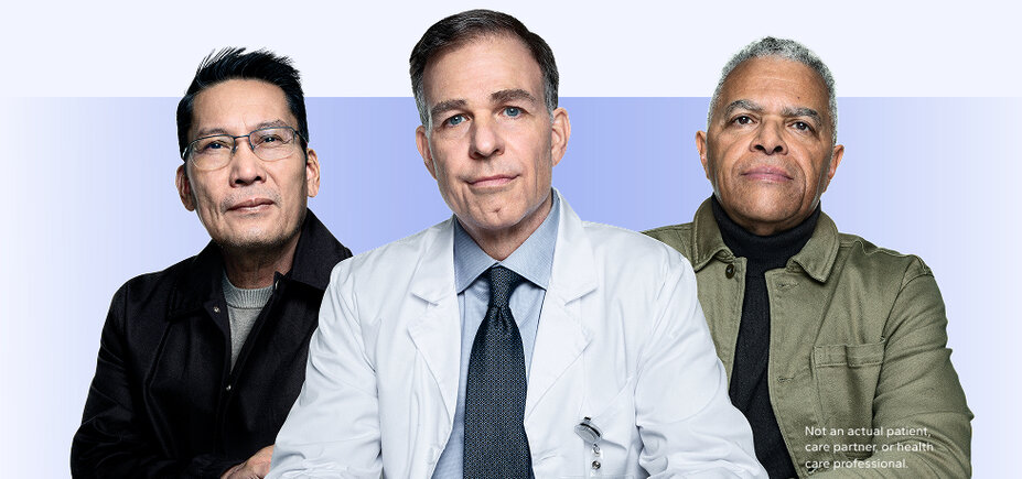 Doctor with two patients